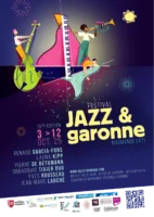 Affiche 2025 du Festival Jazz & Garonne à Marmande, Lot-et-Garonne